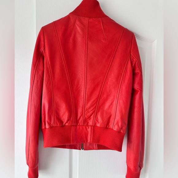 Danier: Leather Bomber Jacket - Size 2XS - Picture 7 of 13